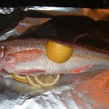 Red mullet stuffed with lemon