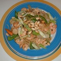 Prawn noodle stirfry with roasted nuts