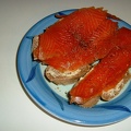 Smoked salmon on CP s bread