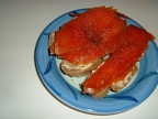 Smoked salmon on CP s bread