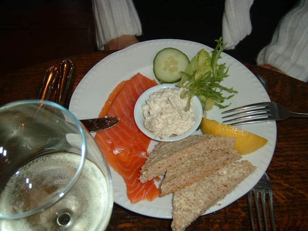 Trout with homemade horseradish