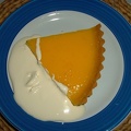Lemon tart with thick Jersey cream