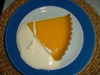 Lemon tart with thick Jersey cream
