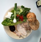 Chicken salad with homemade bread