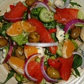 Smoked salmon salad with cambazola  orange and olives