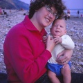 45 Mum & David on Charmouth beach