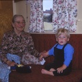 10 D and Great Granny in the Hunstanton caravan