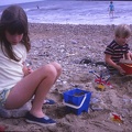 13 W & D on Charmouth beach (8.25 & 4.25 years)