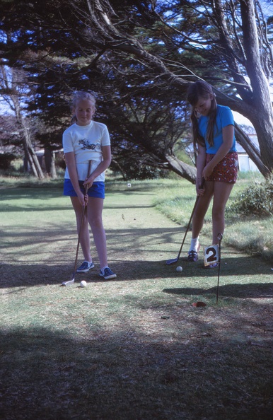 48 W and Susan on the putting green