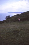 49 Mum, W and view to Lyme bay