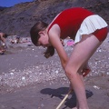 05 W digging on Charmouth beach (10 years)