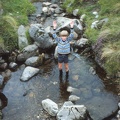 D (8 yrs) in a stream nr. Garbole