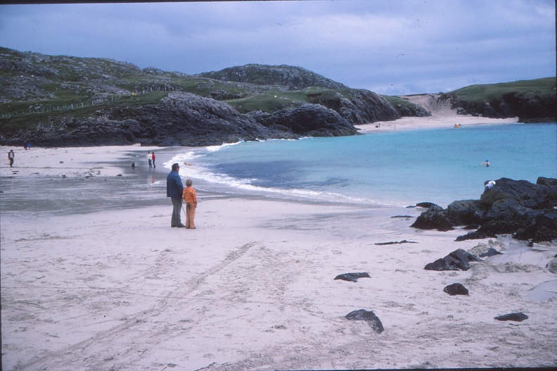 38 Dad and David on beach at Clachtoll.jpg