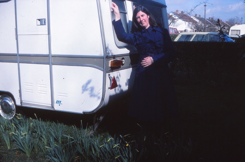 07 Margaret with 'Percy Pioneer' the first caravan.jpg