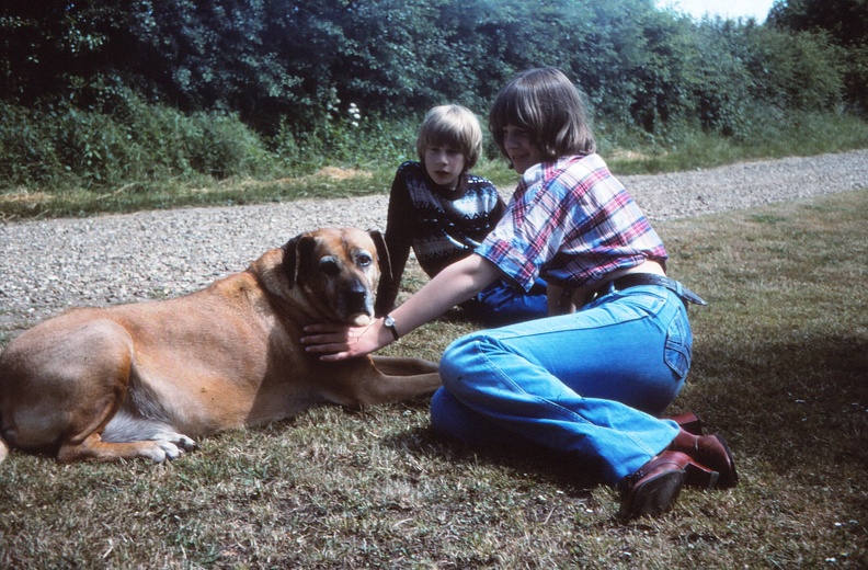 31 W, D and a dog at North Elmham.jpg