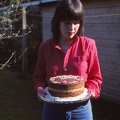 66 W with her birthday cake (18 yrs)